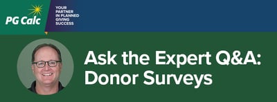 ask the expert Q&A donor surveys